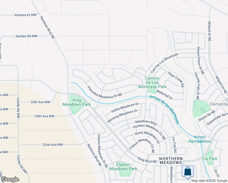 map of restaurants, bars, coffee shops, grocery stores, and more near 536 Soothing Meadows Drive in Rio Rancho