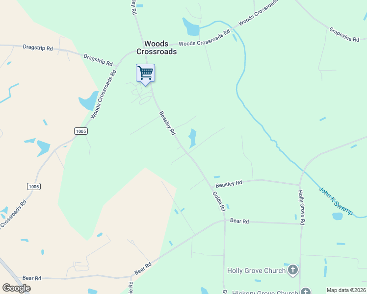 map of restaurants, bars, coffee shops, grocery stores, and more near 2766 Beasley Road in Benson