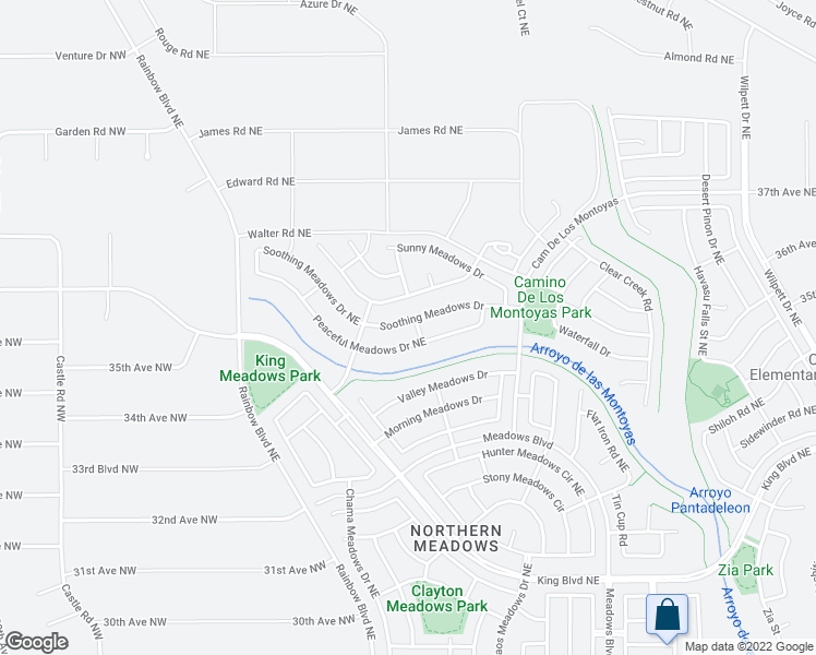 map of restaurants, bars, coffee shops, grocery stores, and more near 540 Soothing Meadows Drive in Rio Rancho