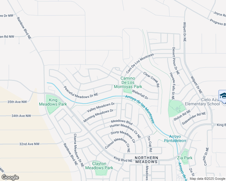 map of restaurants, bars, coffee shops, grocery stores, and more near 664 Peaceful Meadows Drive in Rio Rancho