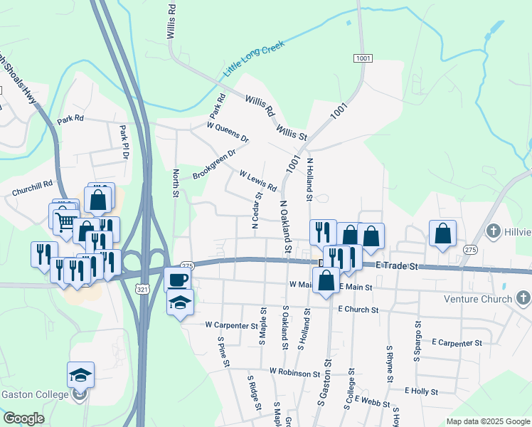 map of restaurants, bars, coffee shops, grocery stores, and more near 310 West Puett Street in Dallas