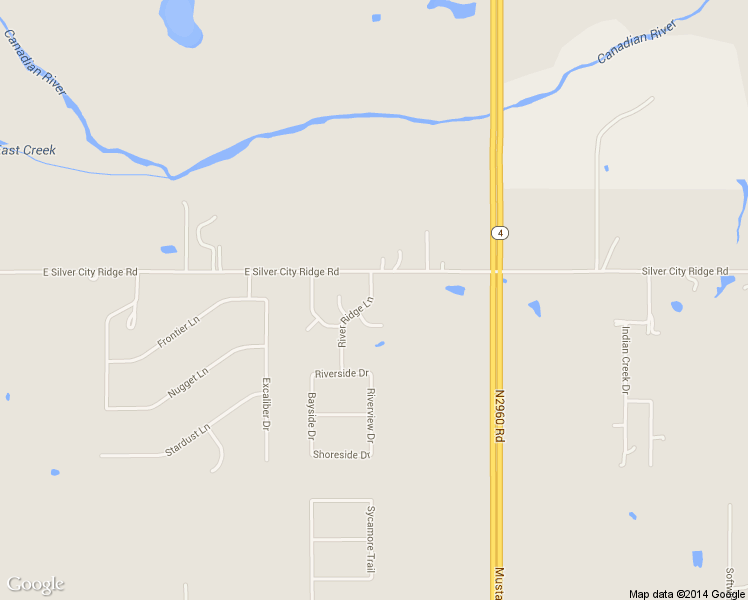 map of restaurants, bars, coffee shops, grocery stores, and more near 1902 River Ridge Lane in Tuttle