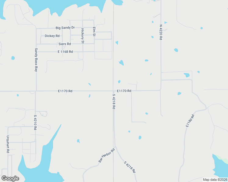 map of restaurants, bars, coffee shops, grocery stores, and more near 115599 South 4218 Road in Eufaula