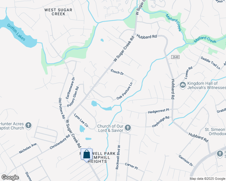 map of restaurants, bars, coffee shops, grocery stores, and more near 8719 Michaw Court in Charlotte