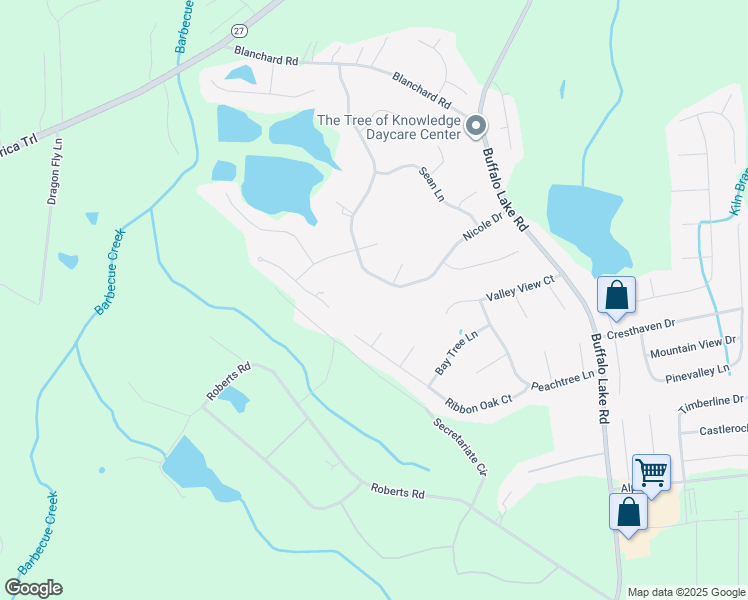 map of restaurants, bars, coffee shops, grocery stores, and more near 476 Nicole Drive in Sanford