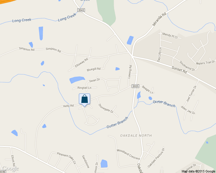 map of restaurants, bars, coffee shops, grocery stores, and more near 3505 Goldeneye Drive in Charlotte