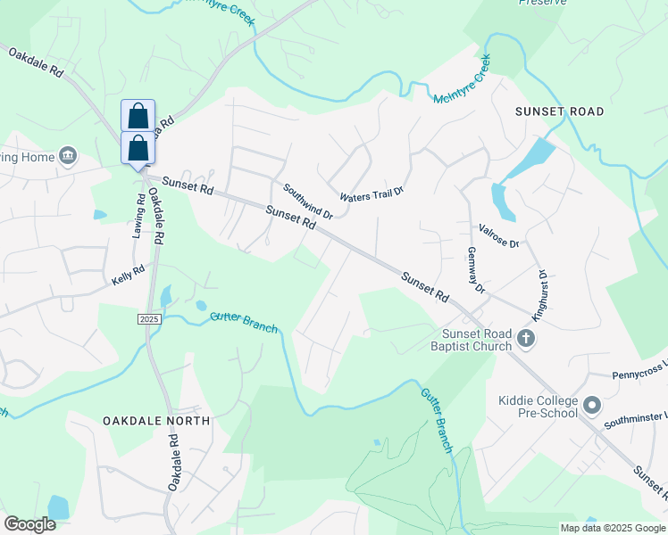 map of restaurants, bars, coffee shops, grocery stores, and more near 3615 Joel Turner Drive in Charlotte