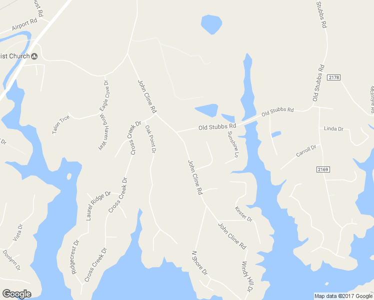 map of restaurants, bars, coffee shops, grocery stores, and more near 238 John Cline Road in Cherryville