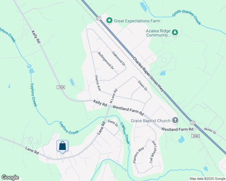 map of restaurants, bars, coffee shops, grocery stores, and more near 203 North Lane Road in Mount Holly