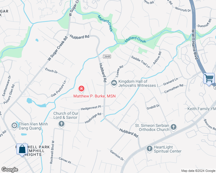 map of restaurants, bars, coffee shops, grocery stores, and more near 6906 Lowen Road in Charlotte