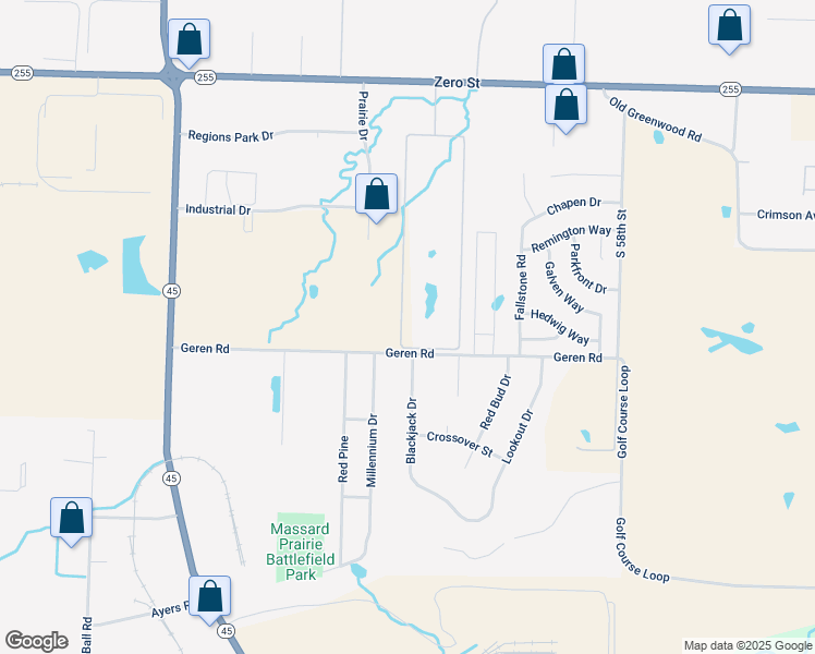 map of restaurants, bars, coffee shops, grocery stores, and more near 6700 McKennon Boulevard in Fort Smith