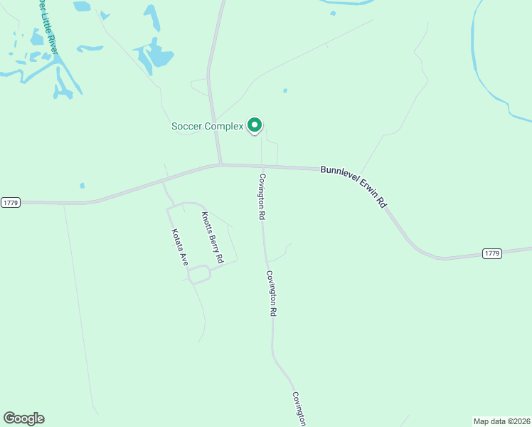 map of restaurants, bars, coffee shops, grocery stores, and more near 153 Covington Road in Bunnlevel