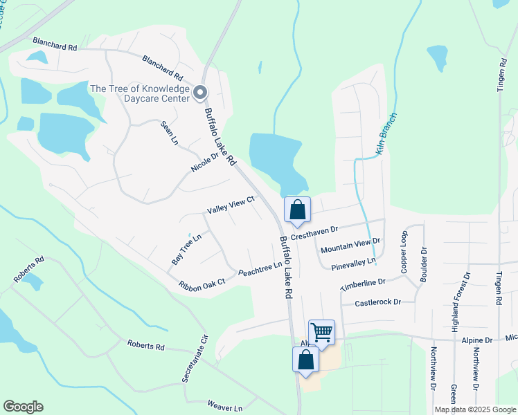 map of restaurants, bars, coffee shops, grocery stores, and more near 29 Bluebird Court in Sanford