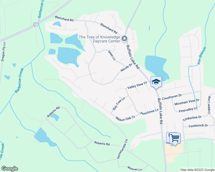 map of restaurants, bars, coffee shops, grocery stores, and more near 544 Nicole Drive in Sanford
