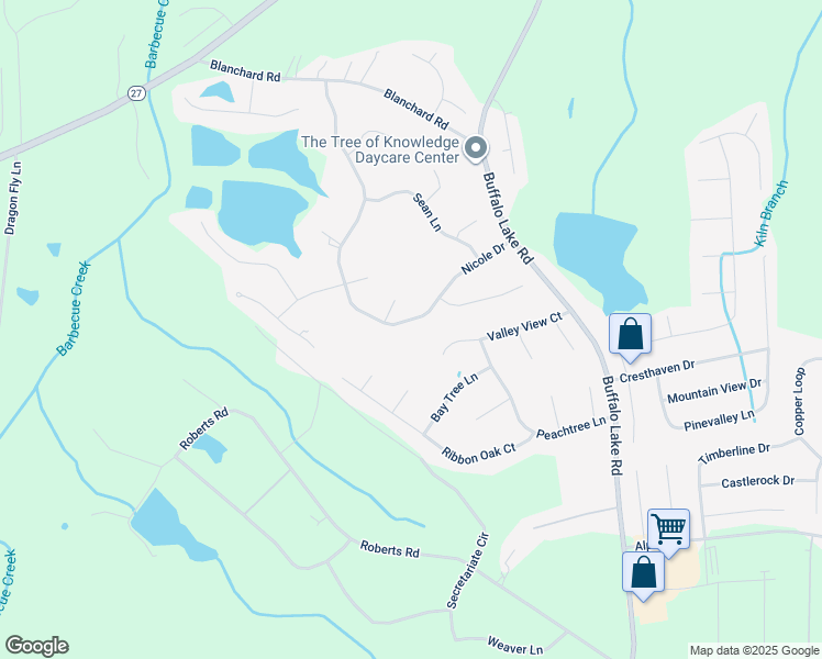 map of restaurants, bars, coffee shops, grocery stores, and more near 544 Nicole Drive in Sanford