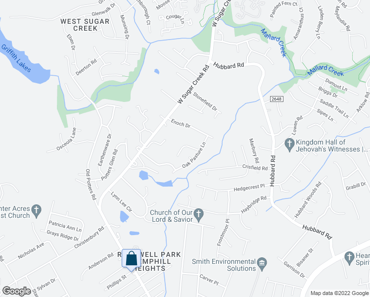 map of restaurants, bars, coffee shops, grocery stores, and more near 8810 Michaw Court in Charlotte
