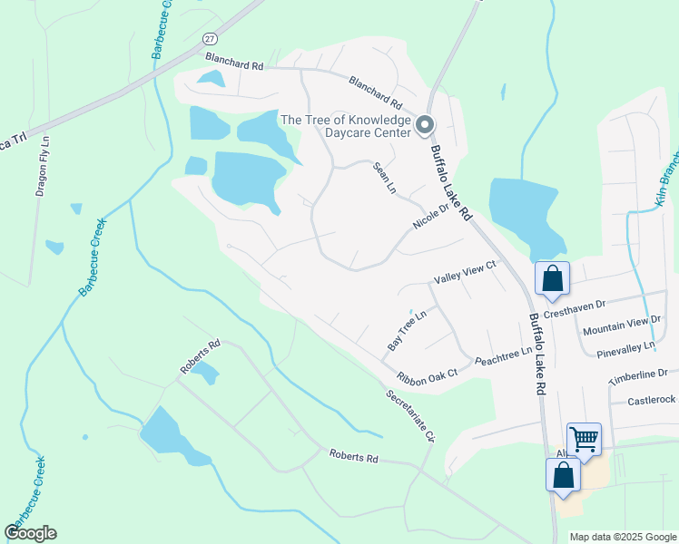 map of restaurants, bars, coffee shops, grocery stores, and more near 476 Nicole Drive in Sanford