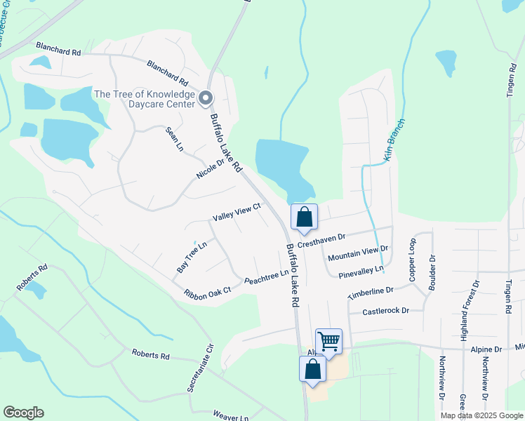 map of restaurants, bars, coffee shops, grocery stores, and more near 11 Bluebird Court in Sanford