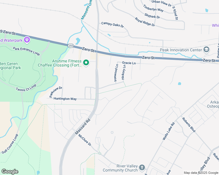map of restaurants, bars, coffee shops, grocery stores, and more near 8517 Reata Street in Fort Smith
