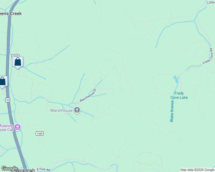 map of restaurants, bars, coffee shops, grocery stores, and more near 322 Beechwood Drive in Sylva