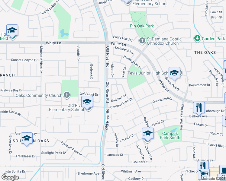 map of restaurants, bars, coffee shops, grocery stores, and more near 4005 Frost Way in Bakersfield