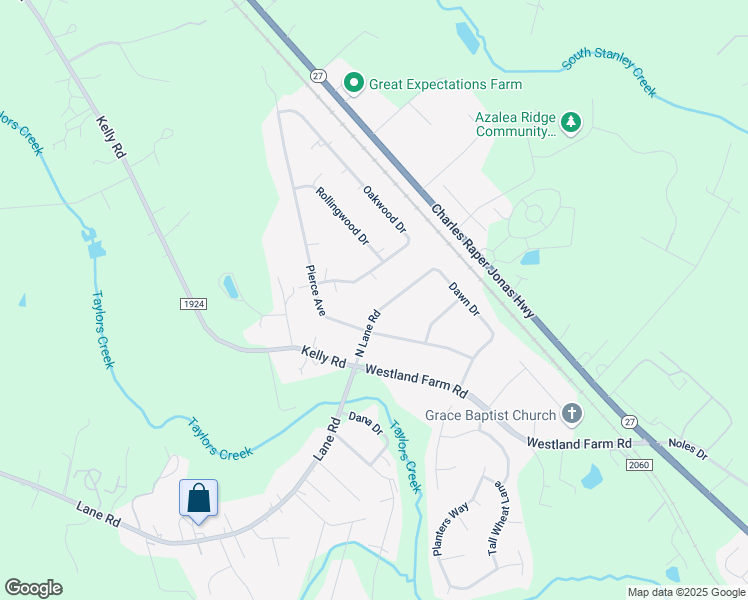 map of restaurants, bars, coffee shops, grocery stores, and more near 203 North Lane Road in Mount Holly
