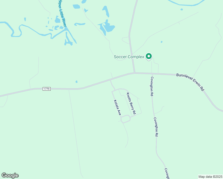 map of restaurants, bars, coffee shops, grocery stores, and more near 26 Boysenberry Lane in Bunnlevel