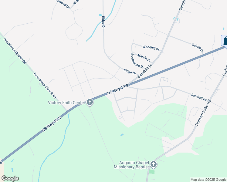 map of restaurants, bars, coffee shops, grocery stores, and more near 724 US Highway 13 South in Goldsboro