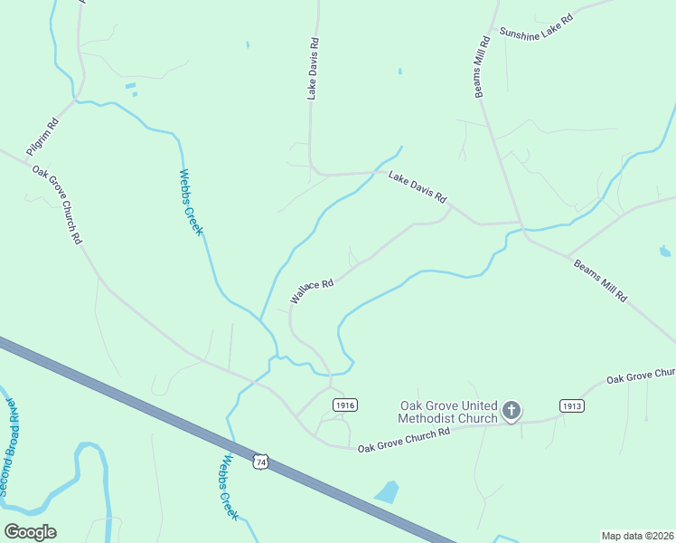 map of restaurants, bars, coffee shops, grocery stores, and more near 266 Wallace Road in Ellenboro