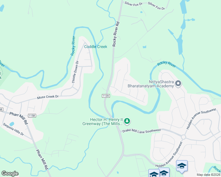 map of restaurants, bars, coffee shops, grocery stores, and more near 1063 Rocky Meadows Lane in Concord