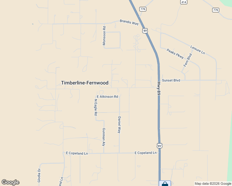 map of restaurants, bars, coffee shops, grocery stores, and more near 12500 John Wayne Boulevard in Flagstaff
