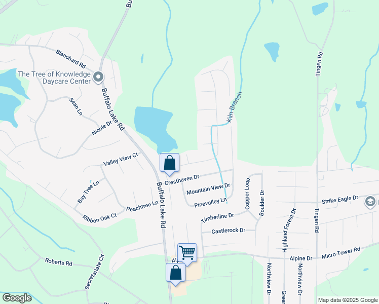 map of restaurants, bars, coffee shops, grocery stores, and more near 50 Ridgeway Court in Sanford