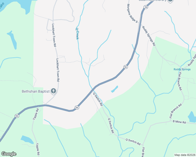 map of restaurants, bars, coffee shops, grocery stores, and more near 5515 Tennessee 56 in Coalmont