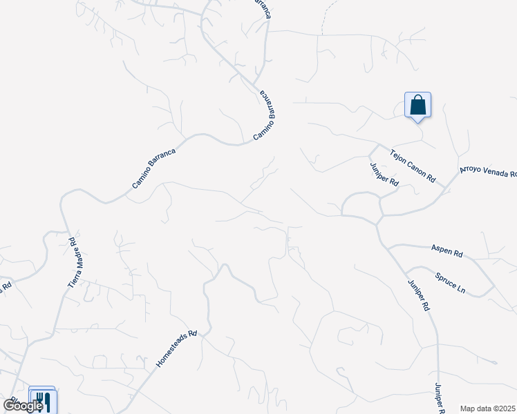 map of restaurants, bars, coffee shops, grocery stores, and more near 57 Calle Chamisa in Placitas