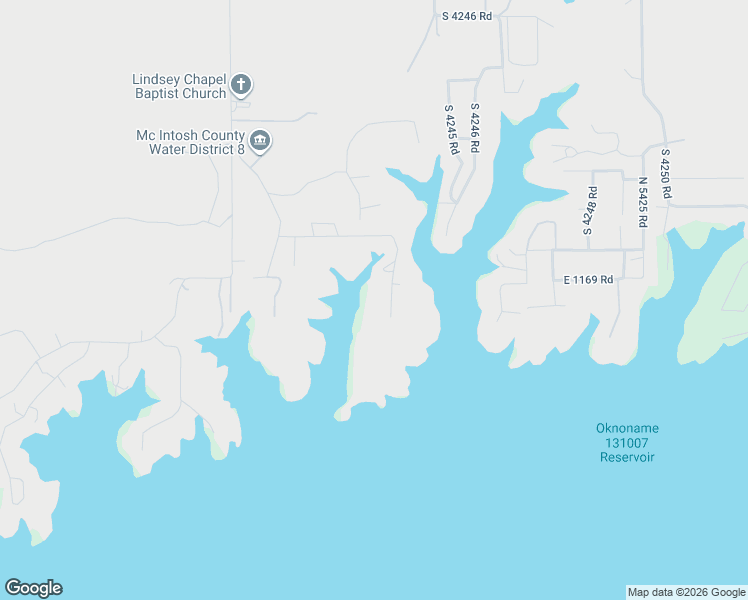 map of restaurants, bars, coffee shops, grocery stores, and more near 116916 South 4244 Road in Eufaula