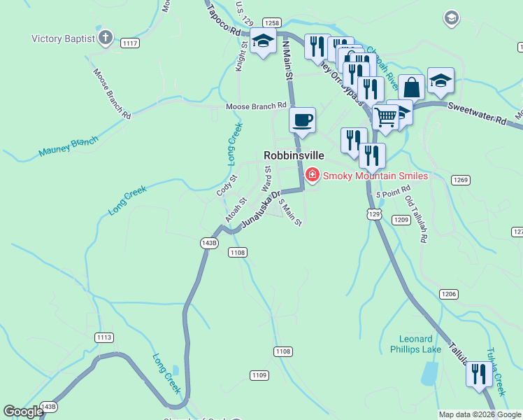map of restaurants, bars, coffee shops, grocery stores, and more near 145 Ward Street in Robbinsville