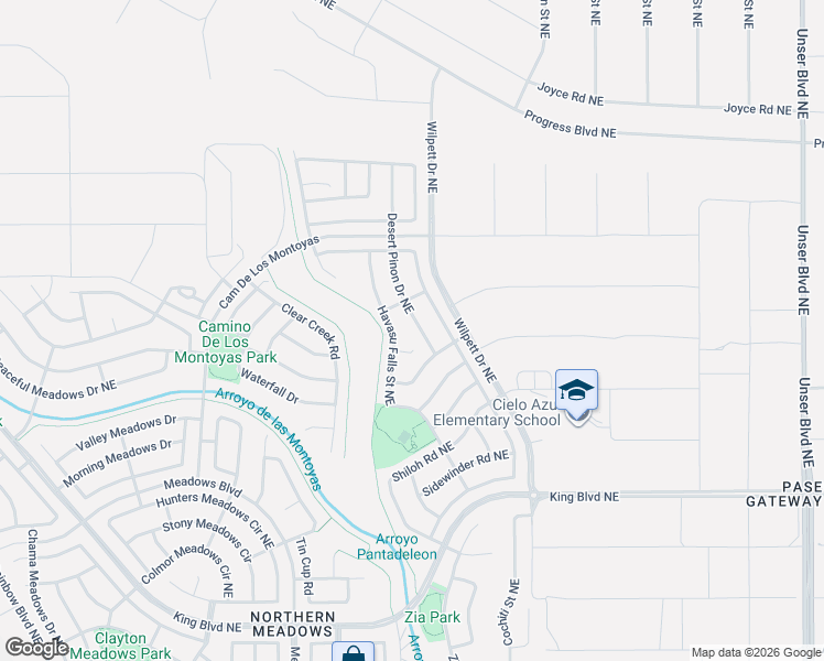map of restaurants, bars, coffee shops, grocery stores, and more near 3747 Oasis Springs Road Northeast in Rio Rancho