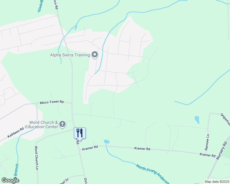 map of restaurants, bars, coffee shops, grocery stores, and more near 125 Elgin Drive in Lillington
