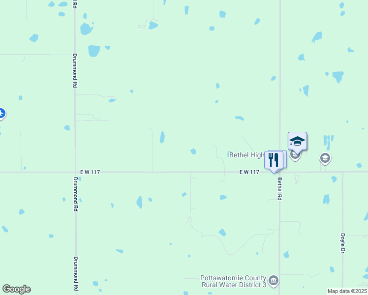 map of restaurants, bars, coffee shops, grocery stores, and more near 35504 Clear Pond Road in Shawnee