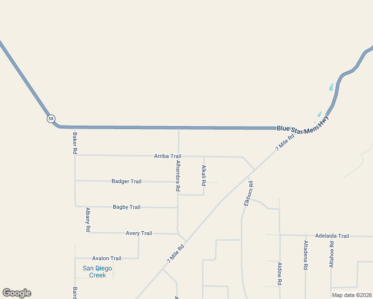 map of restaurants, bars, coffee shops, grocery stores, and more near Arriba Trail in San Luis Obispo County