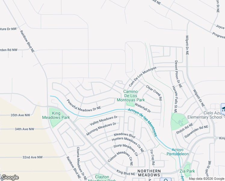 map of restaurants, bars, coffee shops, grocery stores, and more near 664 Playful Meadows Drive Northeast in Rio Rancho
