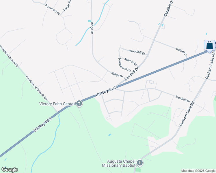 map of restaurants, bars, coffee shops, grocery stores, and more near 109 Drake Village Drive in Goldsboro