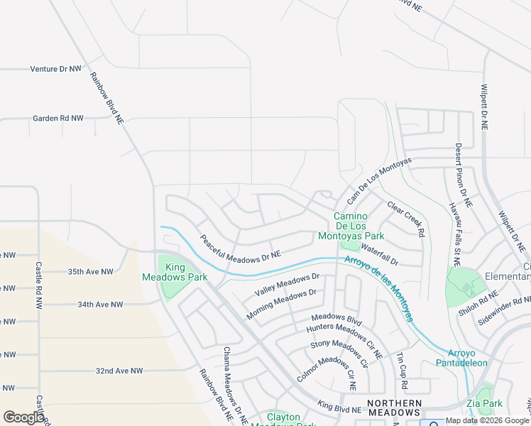 map of restaurants, bars, coffee shops, grocery stores, and more near 3812 Rolling Meadows Drive in Rio Rancho