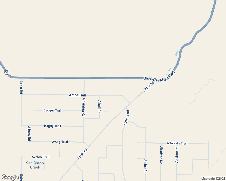 map of restaurants, bars, coffee shops, grocery stores, and more near Arriba Trail in San Luis Obispo County