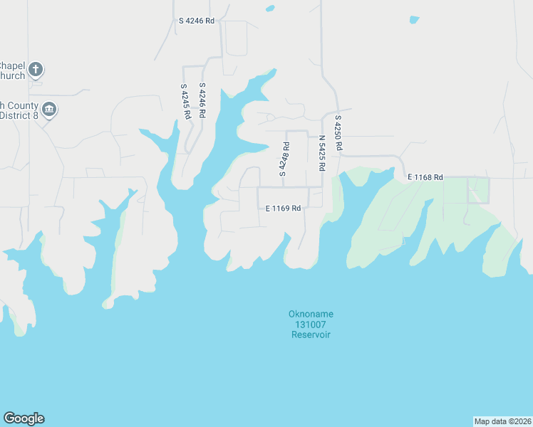 map of restaurants, bars, coffee shops, grocery stores, and more near 424816 East 1169 Road in Eufaula
