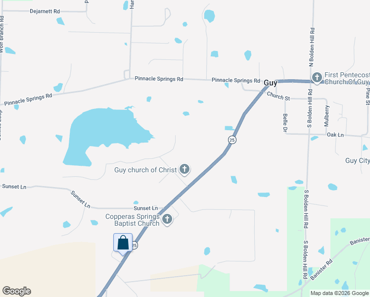 map of restaurants, bars, coffee shops, grocery stores, and more near 393 Arkansas 25 in Greenbrier