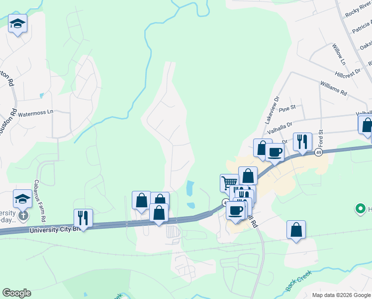 map of restaurants, bars, coffee shops, grocery stores, and more near 6091 Silverwood Drive in Harrisburg