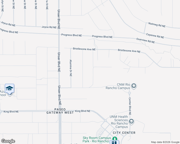 map of restaurants, bars, coffee shops, grocery stores, and more near Highlonesome Drive Northeast in Albuquerque