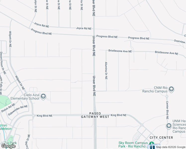map of restaurants, bars, coffee shops, grocery stores, and more near 4908 Canyon Gate Place Northeast in Rio Rancho