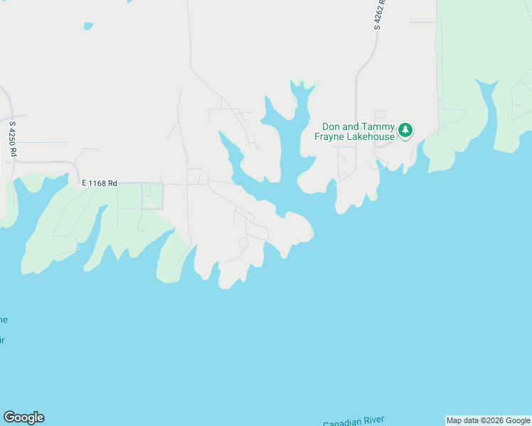 map of restaurants, bars, coffee shops, grocery stores, and more near 425869 East 1168 Road in Eufaula